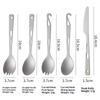 2 In 1 Outdoor Titanium Spoon Camping Tableware Portable Bottle Opener Camping Picnic Dinner Spork Fork For Travel Backpacking