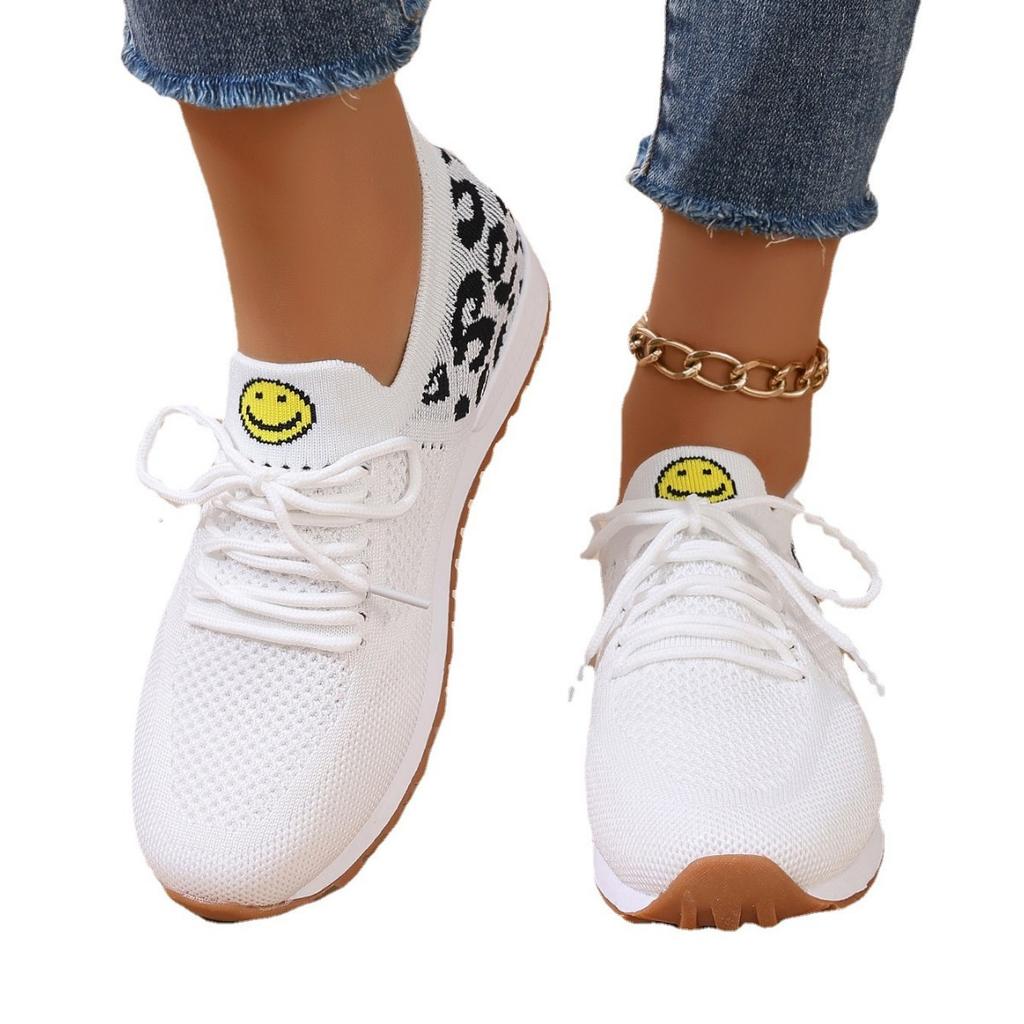 Foreign Trade Large Size Women's Casual Shoes 2025 New Flat-soled Sports Shoes Versatile Korean Version Mesh Breathable Single Shoes