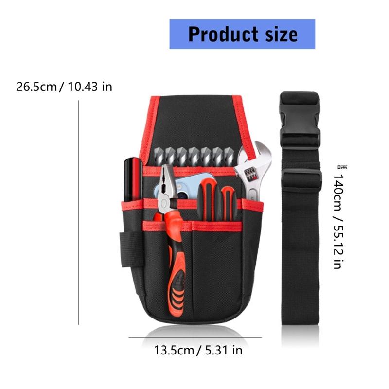 Multifunctional Storage Bag Waterproof Waist Pack Hardware Repair Tool Pocket Wrench Pliers Electrician Household Belt