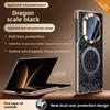 Premium Dragon Scale Cowhide Leather Phone Case for Huawei Mate X7 X5 X3 MateX6 Hinge Protection Ring Bracket Magnetic Cover