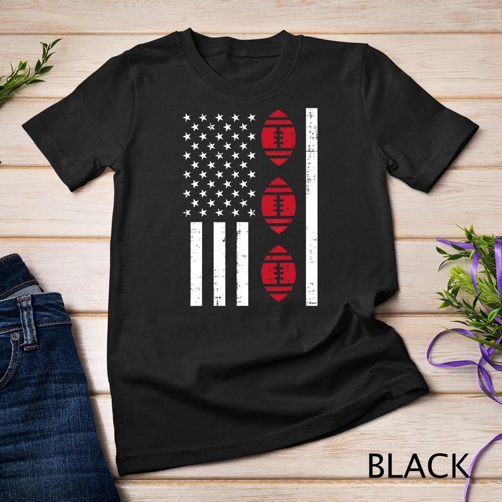 

US Flag American Football Vintage Patriotic Men Women Kids Unisex T-shirt L