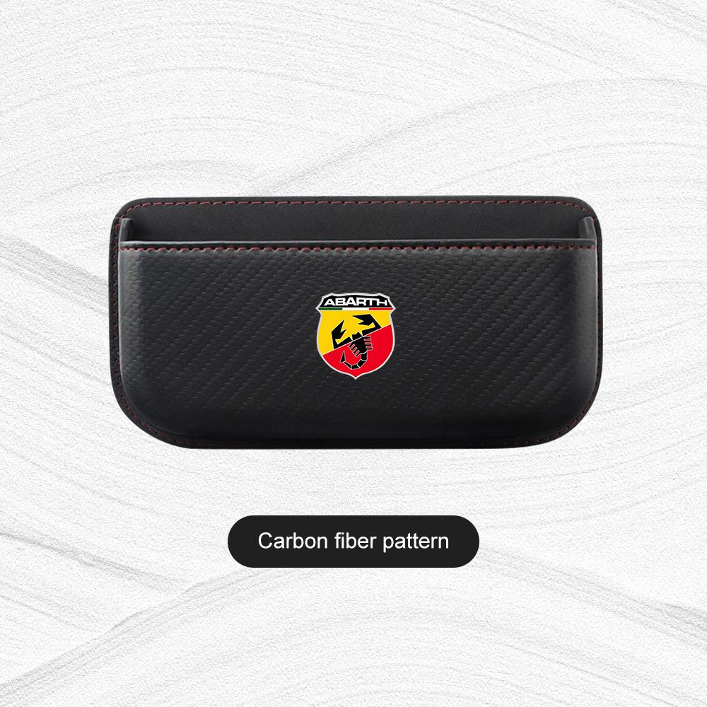 Scatola portaoggetti per portiera auto Custodia per raccogliere carte telefono chiavi Per Abarth 500e 500C 595 595C 695 600e 124 Tasca adesiva Accessori auto