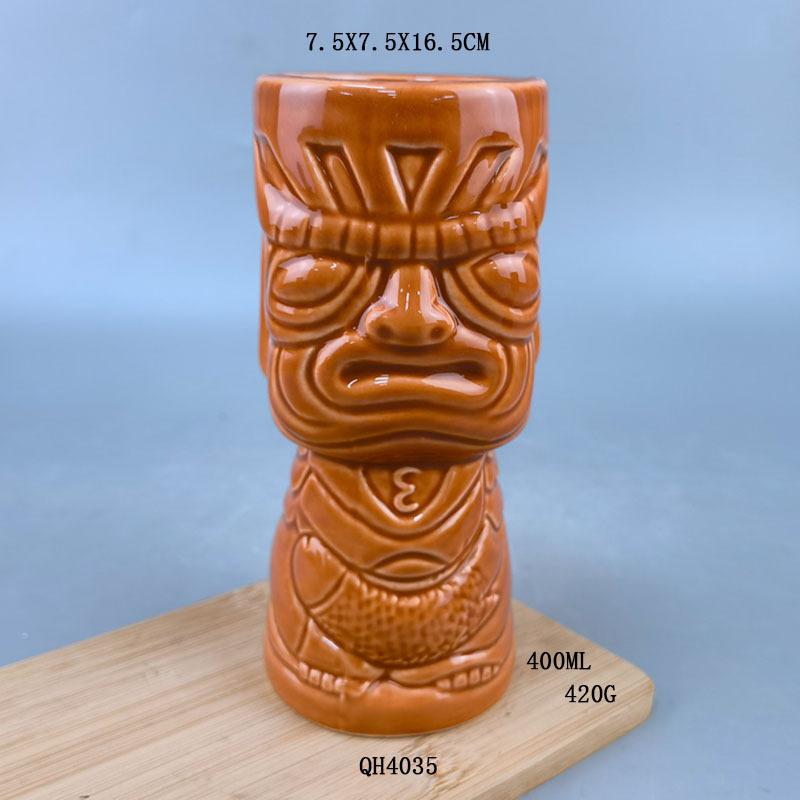 Creative Grimace Cocktail Cup Ceramic Tiki Cup Bistro Bar Special Drink Cup Personalized Zombie Wine Cup