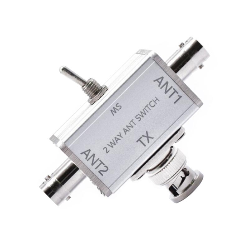 Two Output Antennas Switches Manual Operation 100W 0-50MHz BNC Connectors For CB Radio HAMs Grounding Protections