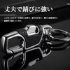 YINKE Key Chain, Carabiner, Car, Motorcycle, Keyring, One-Touch, Durable, Stylish, Lightweight, Easy To Install, Black, Men's