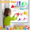 Suction Cup Toys Silicone Ocean Animals Suckers Sensory Travel Window Toys For Kids