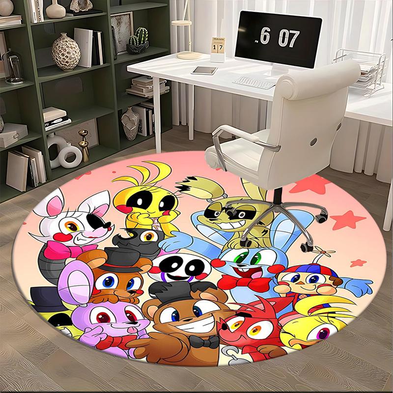 Five Nights at Freddy's,FNAF Chair mat Round Rug Office carpet, Non slip, Suitable for Living Rooms, Bedrooms,Decor1205854a