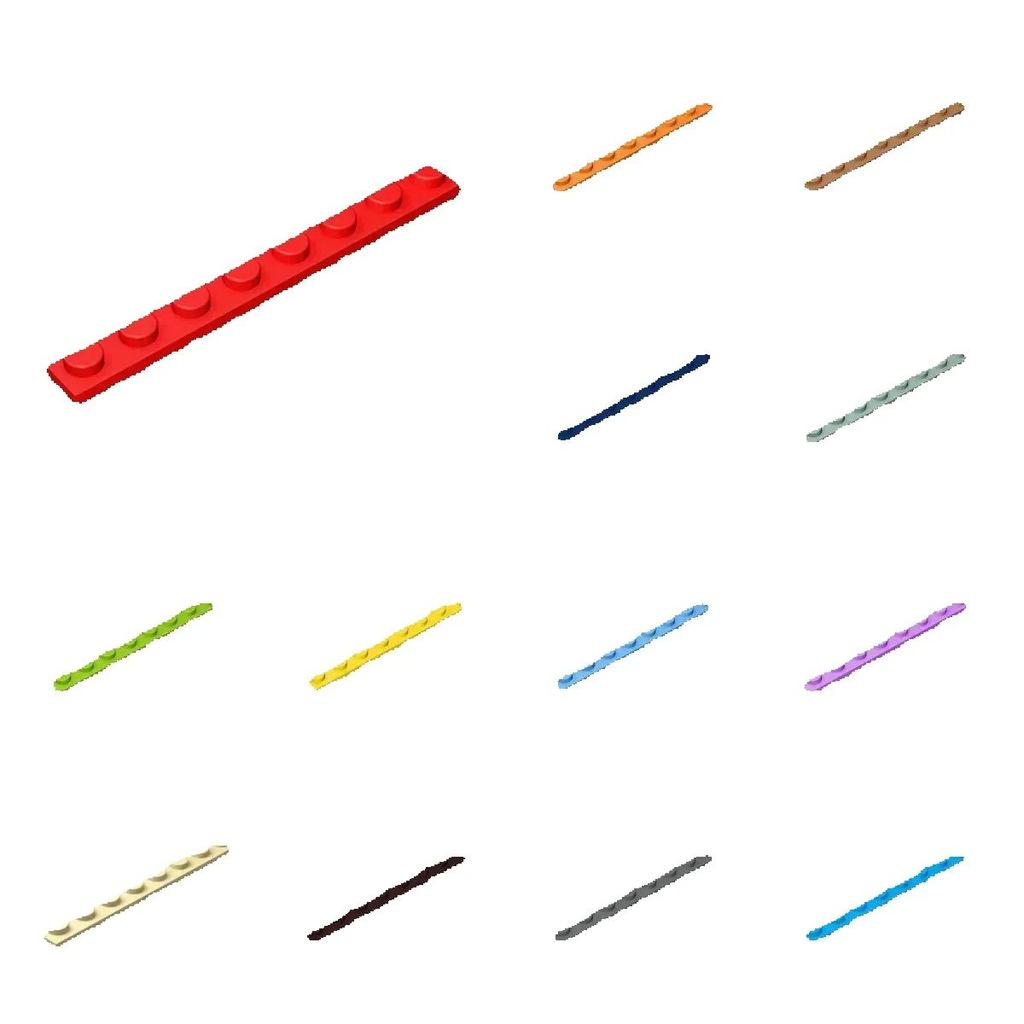 50pcs 3460 Plate 1x8 Dots for Building Block Toys For Children Compatible with Educational Creative Size High-tech Gift DIY MOC