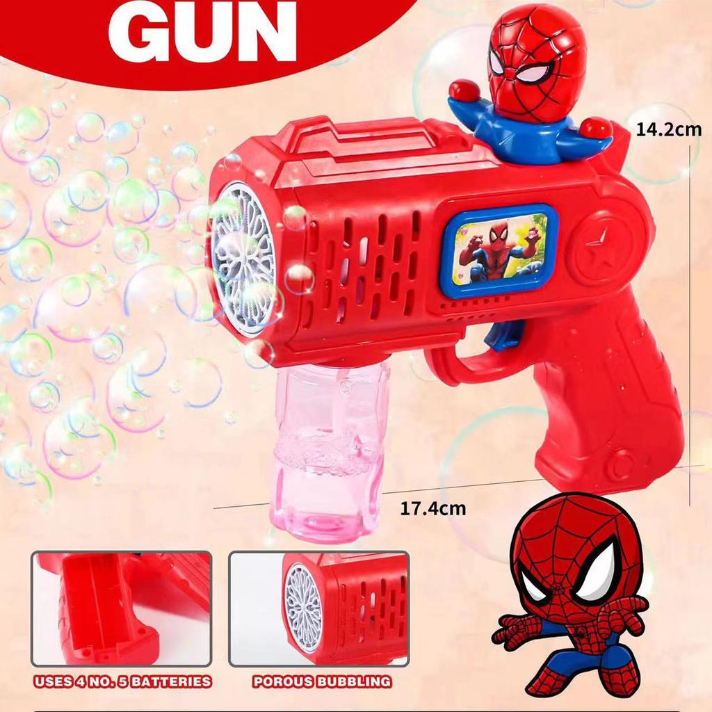 New Hot Stitch Electric Bubble Gun Toy Bubbles Machine Automatic Soap Blower With Light Outdoor Game Boys And Girls Gift