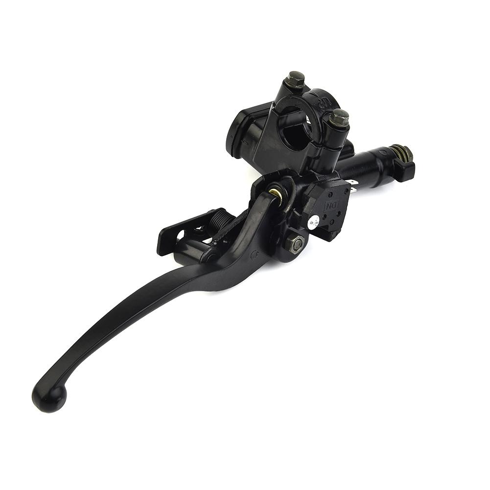 For ATV Dirt Bike Left Hand Brake Master Cylinder for 50cc 150cc with 10mm Oil Pipe Lever for Off Road Vehicles