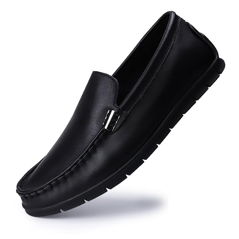

Модная мужская обувь, новое поступление, повседневная обувь, брендовые мокасины из натуральной кожи, дышащие туфли для вождения, универсальная мужская офисная обувь 44 чёрный