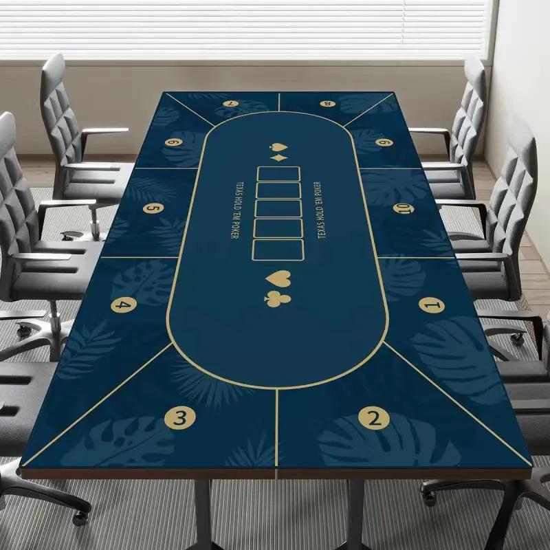 Texas Hold'em Poker XXL PU Leather Gaming Desk Mat | Waterproof Anti-Slip Card Art Mouse Pad for Office Computer Keyboard