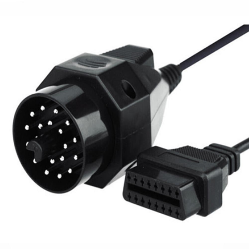 1Pcs Car OBD Extension Cable OBD II Adapter for BMW 20 pin to OBD2 16 PIN Female Connector e36 e39 X5 Z3 for BMW 20pin to 16pin