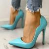 New Luxury Pink Curl Upper Women Patent Pointed Toe Stiletto High Heels Sexy Ladies Party Dress Shoes Club Dance Pumps Plus Size
