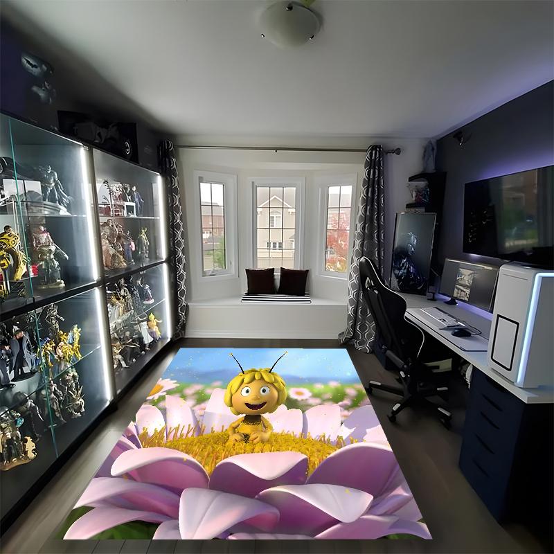 Maya the Bee Printed Carpet, Rug for Office Chair Living Room Bedroom Kitchen Room Decor Gifts.