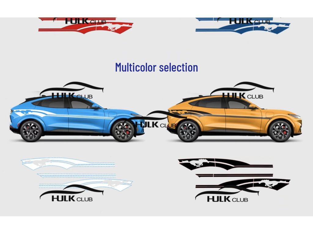 Kompatybilny Ford Mustang Mach-E Pełny Wrap Samochodowy z Naklejką Wyścigową