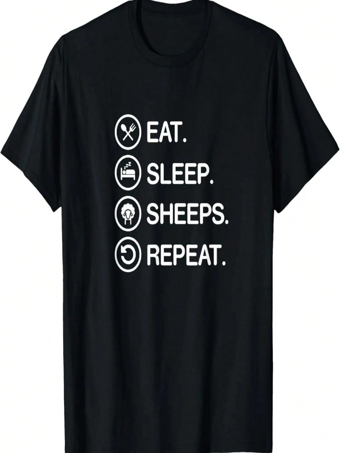 Eat Sleep Repeat Funny Sheep Lover Whisperer T Shirt Gift S