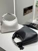 High-End Genuine Leather Crescent Crossbody Tote Bag - 2025 Fashionable Casual Handheld Lunch Box Bag.
