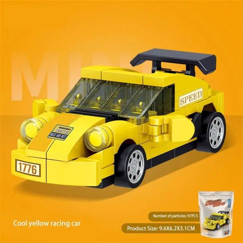 Racing Toys Creative Plastic Toy Building Blocks Attractive Assembled Building Blocks Rounded Without Hurting Hands Portable Fun