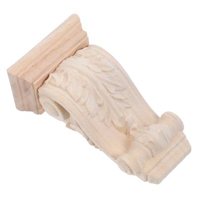 Consoles en Bois Massif : Supports Décoratifs Sculptés Étagères Cheminées Garniture de Style Européen Pour Murs Coins de Porte Non Finis
