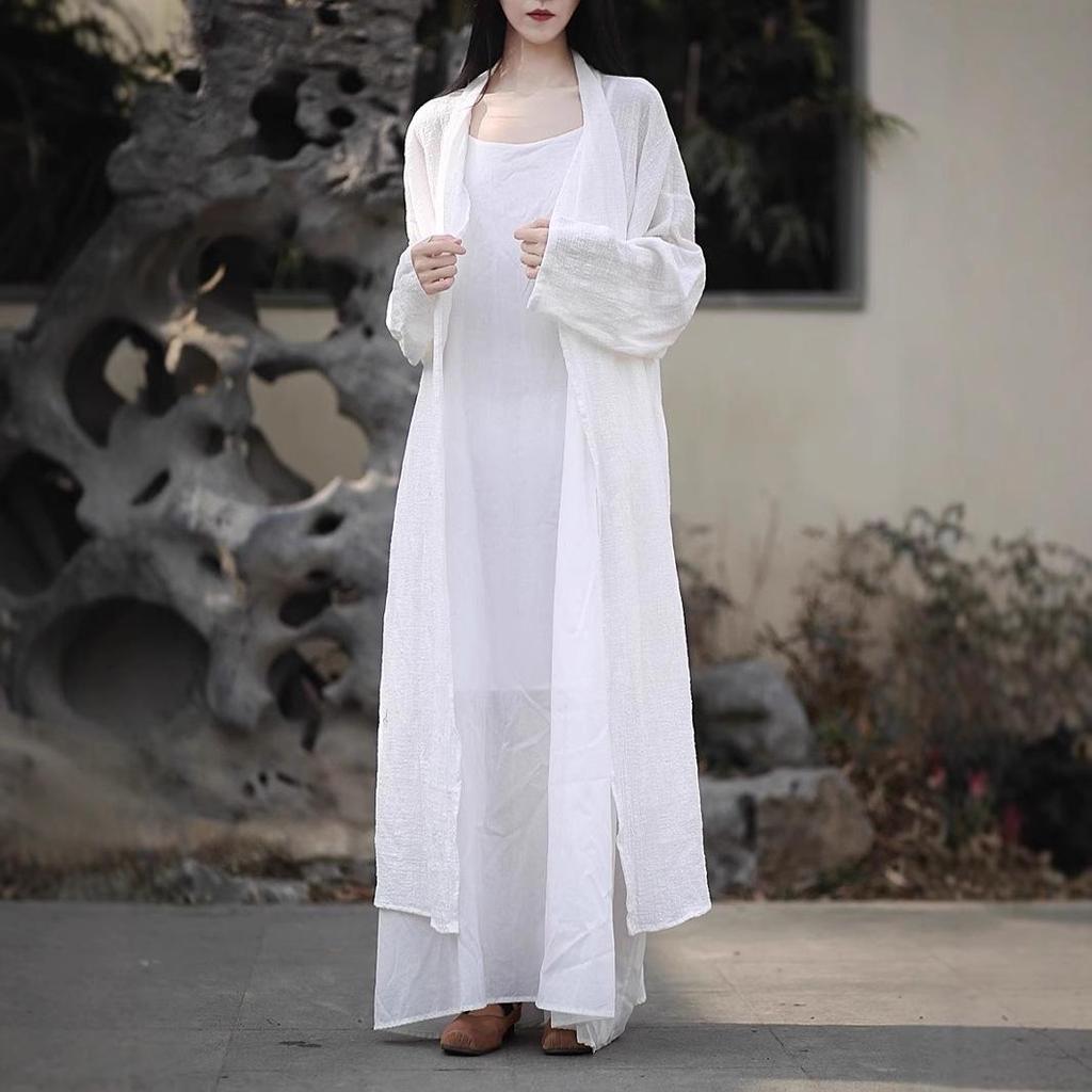 Retro Zen Belted Cardigan: Literary Style, Sun Protection, 3 Colors.