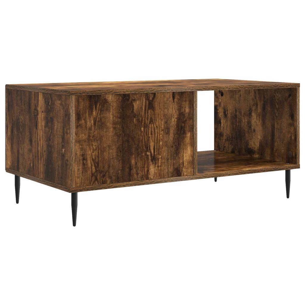 Coffee Table Smoked Oak 90 x 50 x 40 cm Wood Based Material