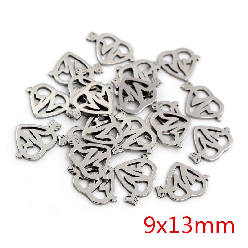 30pcs/lot No Fade 316 Stainless Steel Star Heart Fish Cat Charms Pendant for DIY Necklace Bracelet Craft Jewelry Making Findings