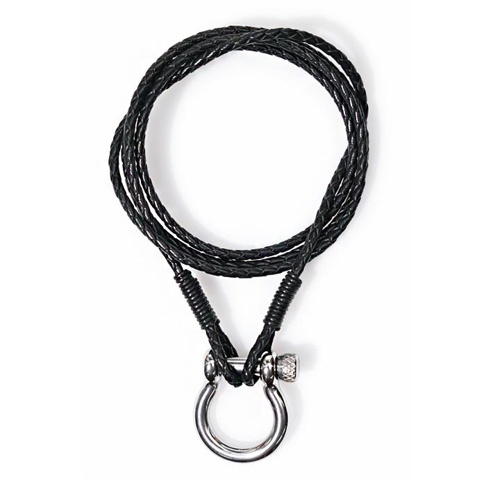 Porta occhiali da sole in pelle intrecciata Jeibanseukeullaesig (C2001-An646_Bk)
