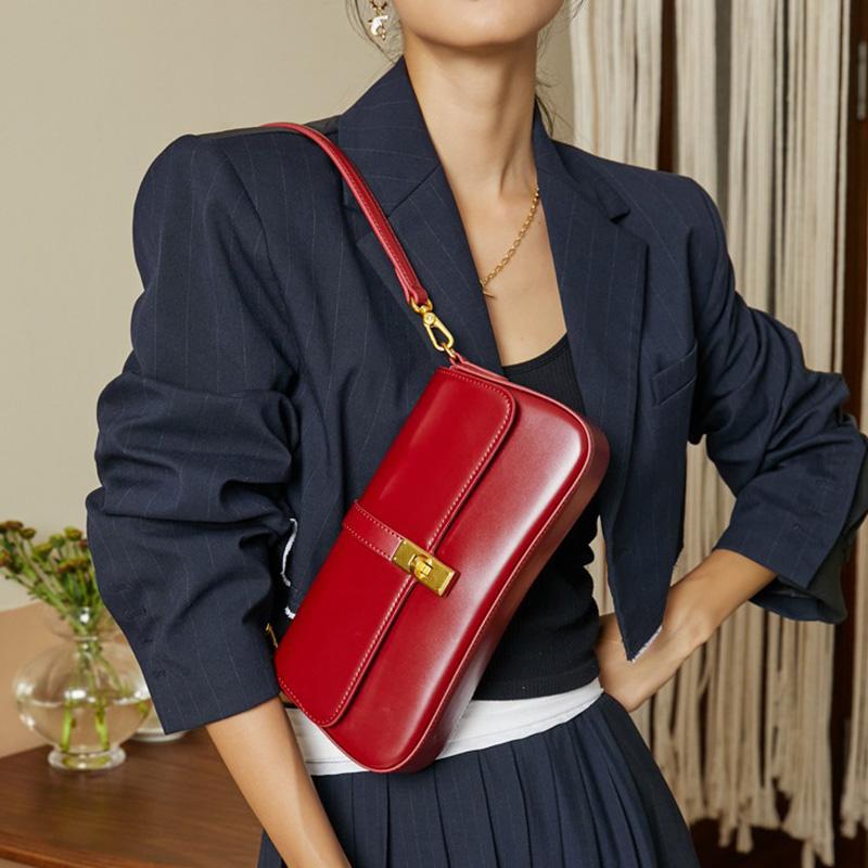 Geantă de subrat Genți de mână din piele despicată pentru femei