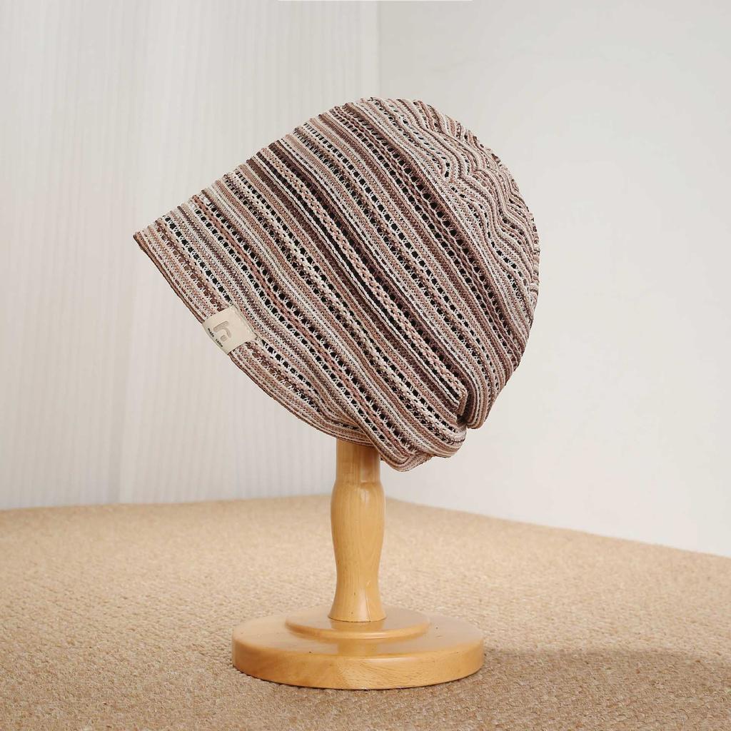 Color bar floating pile hat children foreign gas cover white hair hollow breathable hat new bag head hat