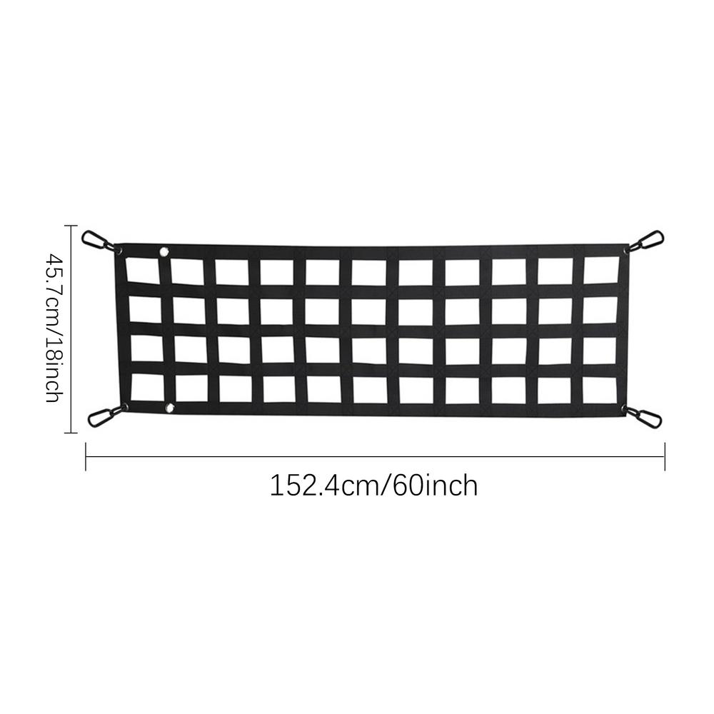 

Cargo Truck Tailgate Net UV-Protected Net Cargo Mesh For Truck Tailgate Weatherproof Storage Cargo Netting With Carabiner Hooks чёрный