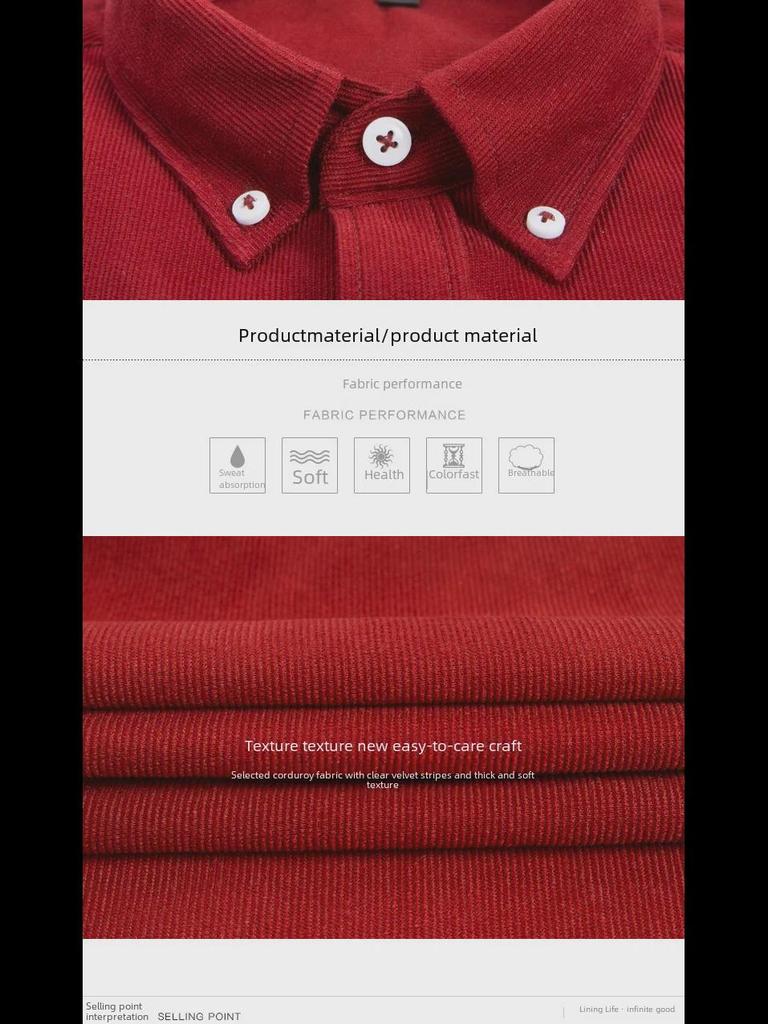 Pánská ležérní košile s dlouhým rukávem v korejském stylu - Podzim & Zima, Velká velikost