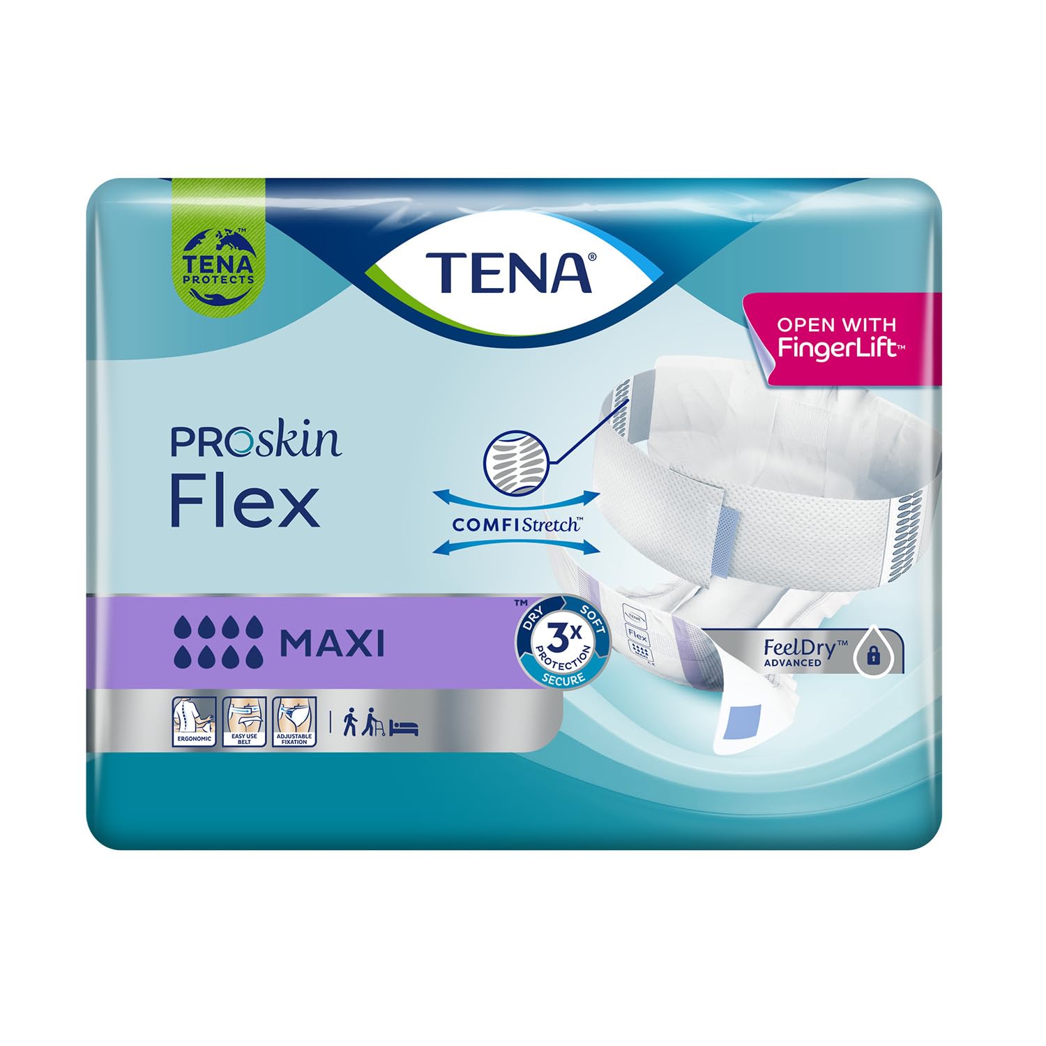 

Tena Flex Maxi Medium 22 прокладки в упаковке - белый