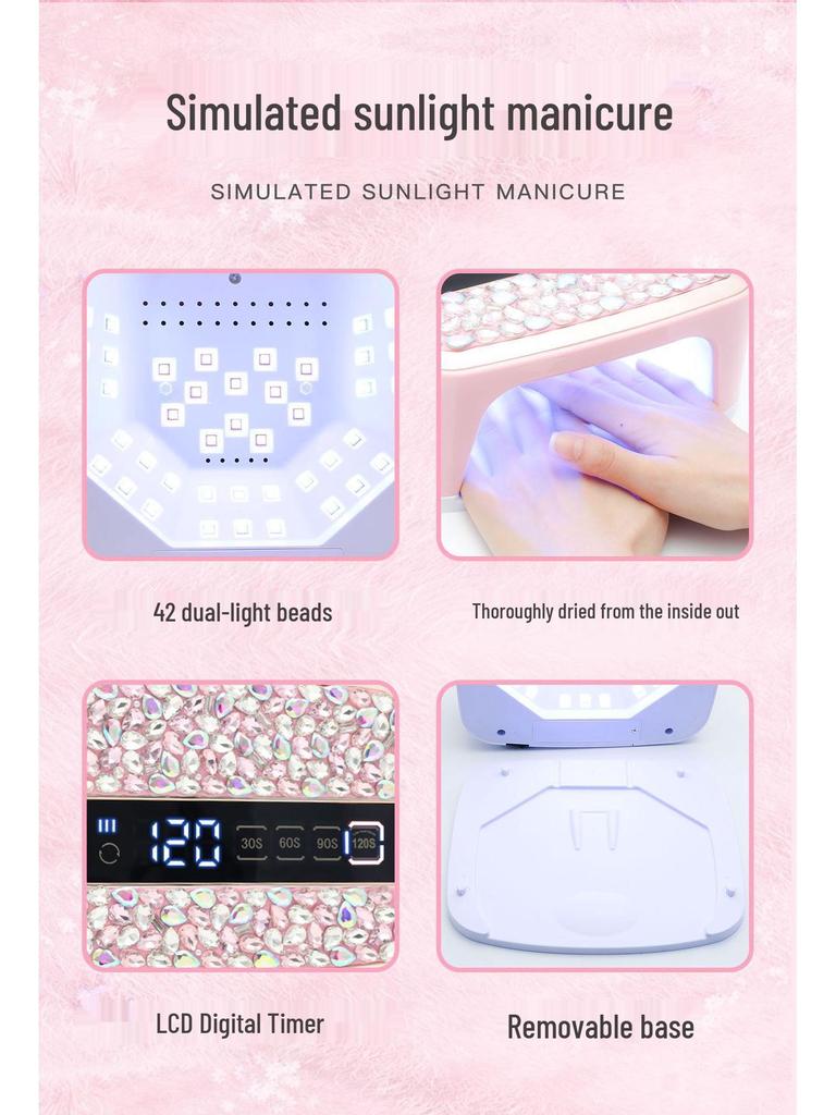 SS10 168W Rechargeable Nail Lamp - High-Power, Quick-Dry Curing for Nail Salons