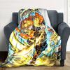 1pc Agatsuma Zenitsu Blanket, Gift, for Men and Women, Soft Blanket, Good for Sofa Bed Couch Travel, Lightweight Flannel Blanket