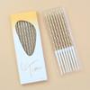 New Gold-plated Slender Rod Gold-plated Spiral Birthday Candle Creative Party Boxed Electroplated Pencil Candle