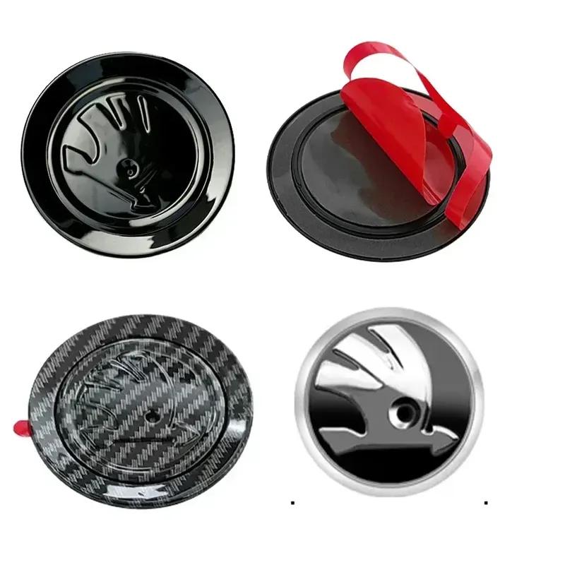 for SKODA 1Pcs 46mm Car Interior Kodiaq Yeti Rapid Spaceback Fabia 1 2 Karoq Octavia A5 RS Superb Steering Wheel Emblem Stickers