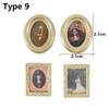 Resin Craft Doll Accessories Playing House Miniature Oil Painting 1:12 Scale Vintage Framed Photos Mini Picture