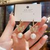 Exquisite, Elegant and Fashionable Zircon Butterfly Mabe Pearl Earrings Gentle and Sweet Temperament Earrings