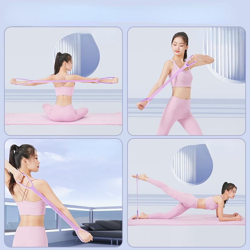 2PCS 8 Word Yoga Resistance Band Chest Expander Rope Workout Open Back Trainning Sport Exercise Gym Fitness Rubber Elastic Bands