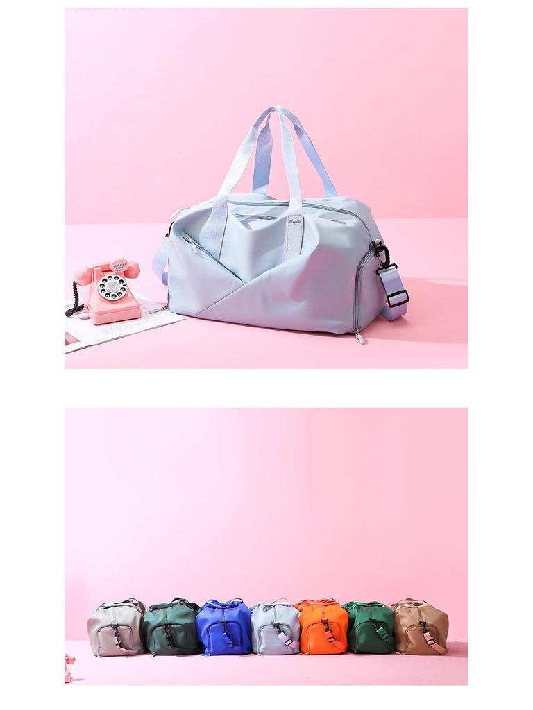 Large Capacity Wet/Dry Separation Crossbody Fitness Bag - Unisex Yoga, Gym, and Travel Tote