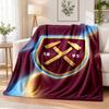West Ham United Futbol Baskılı Flanel Battaniye Sıcak Konfor Yatak Örtüsü İç Mekan Ev Dekorasyonu İçin