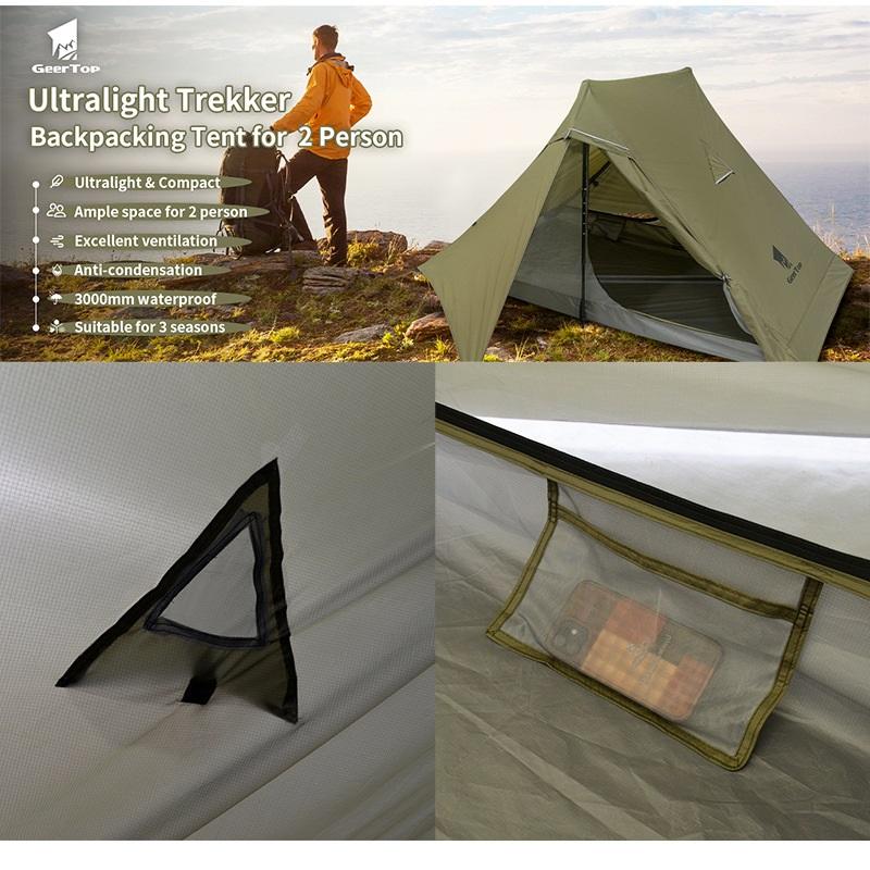 Storm-Resistant Breathable Double Tent - Lightweight Portable Shelter for Hiking Mountaineering Camping
