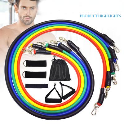 Sada odporových pásů Multifunkční fitness napínací lano 5-trubkové elastické napínací lano pro protahování břišních svalů, posilovací vybavení