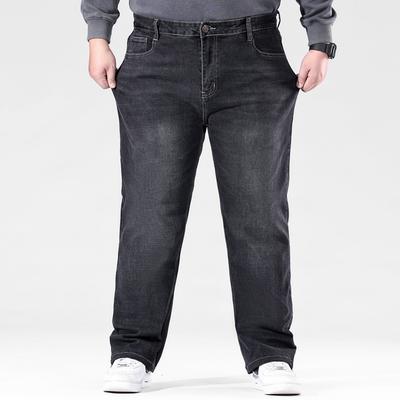 Autumn Plus Size Men's Jeans Versatile Loose Plus Size Fat Guy Stretch Straight Men's Jeans