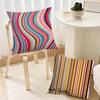 Luxury Brand Pattern Stripes Art Cushion Cover Living Room Headboard Bedroom Office Cushion Cushion Sofa Nap Time Pillow Case