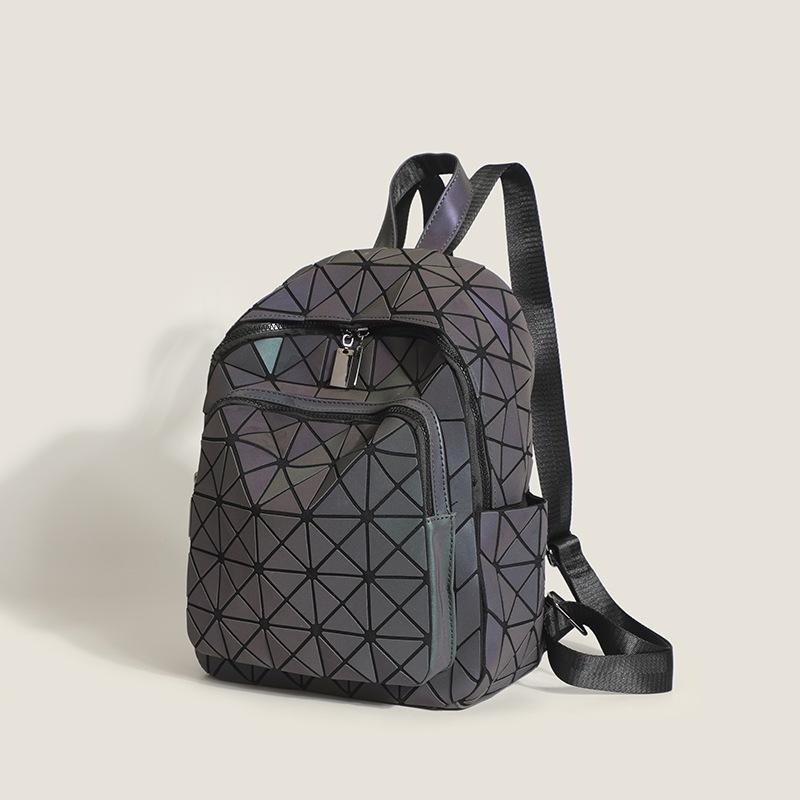 Backpack for Women  New Versatile Korean Style Schoolbag for Men and Women  Fashionable Diamond Bag  Colorful Laser Travel Bag Backpack