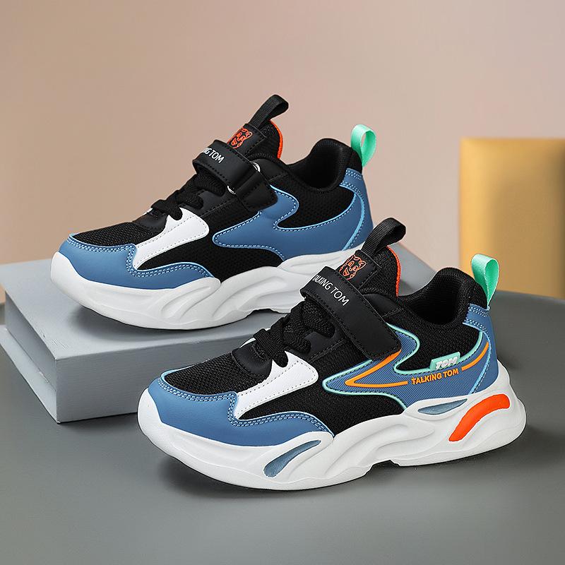 Tom Cat Classmate 2025 Summer New Boys Mesh Sports Shoes Elementary School Students Lightweight Running Shoes Entity