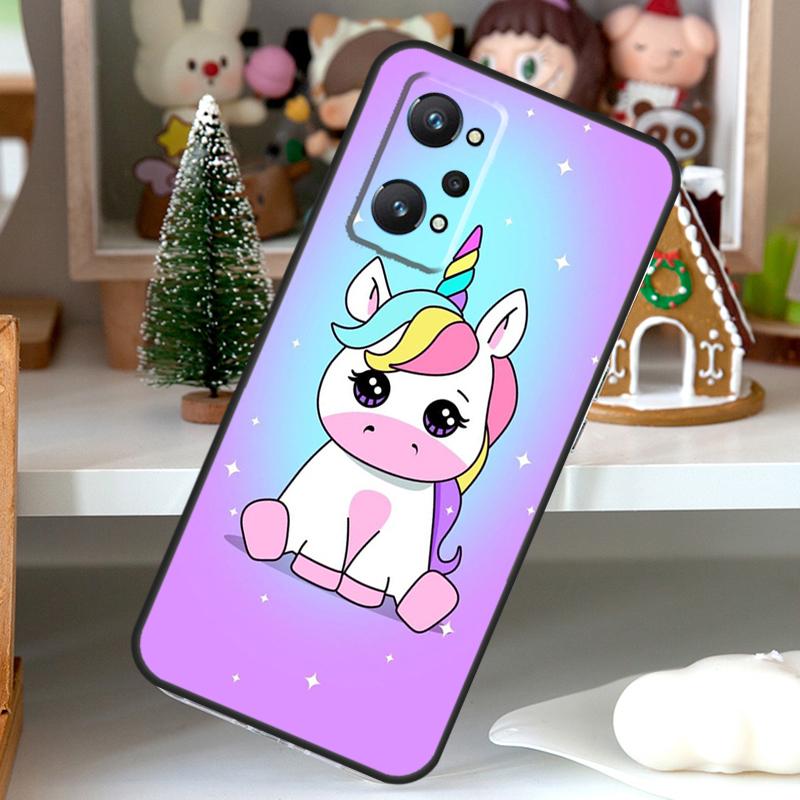 Cute Rainbow Unicorn For OPPO Realme C55 C35 C33 C31 C30 C25 C21Y C11 GT Neo 5 3T 2T Realme 10 9 11 Pro Plus Case
