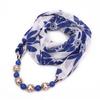 Chiffon Scarf for Spring and Summer, Necklace, Ethnic Women's Beaded Pendant, Head Wrap, UV Scarf Hat